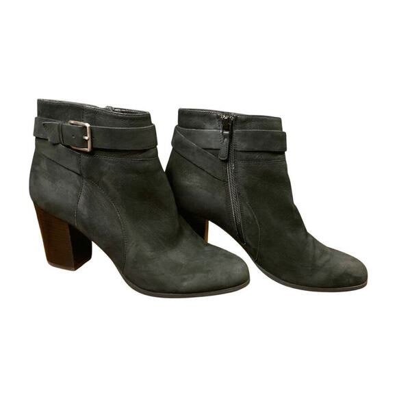 Cole Haan Womens Rhinecliff chunky Ankle Boots 9B  Black leather boot Block Heel - Picture 6 of 12